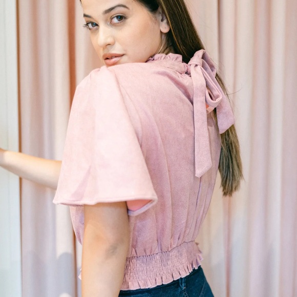 Pink bell sleeve top - Picture 2 of 4